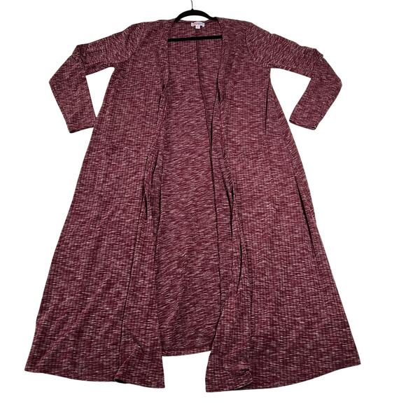LuLaRoe Women's Long Ribbed Duster Cardigan Size Medium Pockets Casual Colorful - Picture 1 of 5